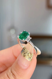 1.16ct Natural Emerald Lucia - PBD Engagement Rings