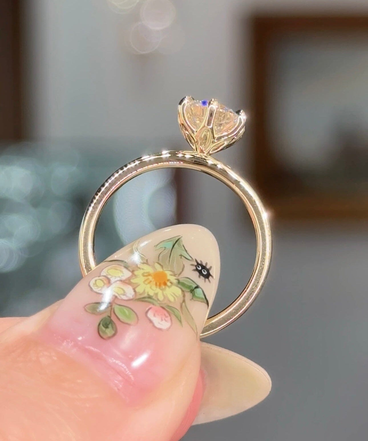 1.18ct F-VS1 Round Lab Diamond Caraline Engagement Rings Princess Bride Diamonds 