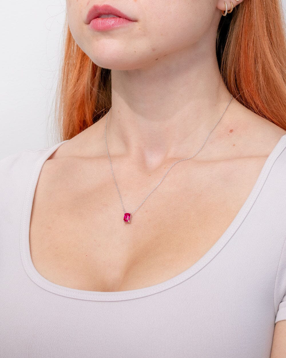 1.18ct Lab Ruby Necklace Necklaces Princess Bride Diamonds 