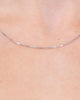 1.1mm Box Chain 14k White Gold Necklaces Princess Bride Diamonds 