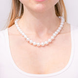 11mm Pink Cream Pearl Necklace Necklaces Princess Bride Diamonds 