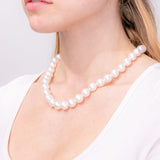 11mm Pink Cream Pearl Necklace Necklaces Princess Bride Diamonds 