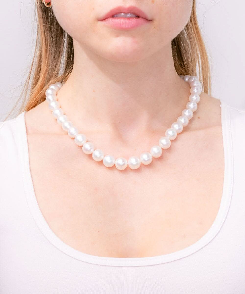 11mm Pink Cream Pearl Necklace - PBD Necklaces