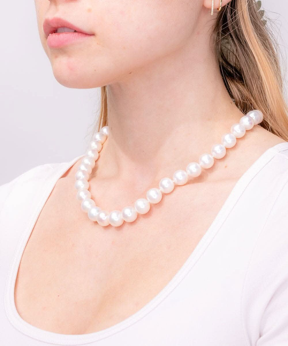 11mm Pink Cream Pearl Necklace - PBD Necklaces