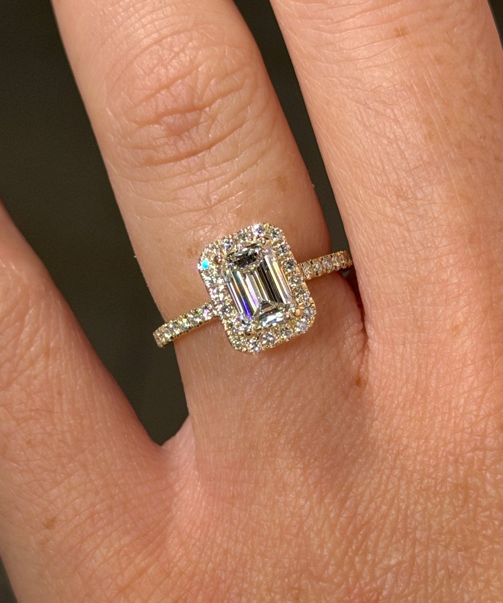 1.20ct D-VVS2 Emerald Lab Diamond Alyssa - PBD Engagement Rings