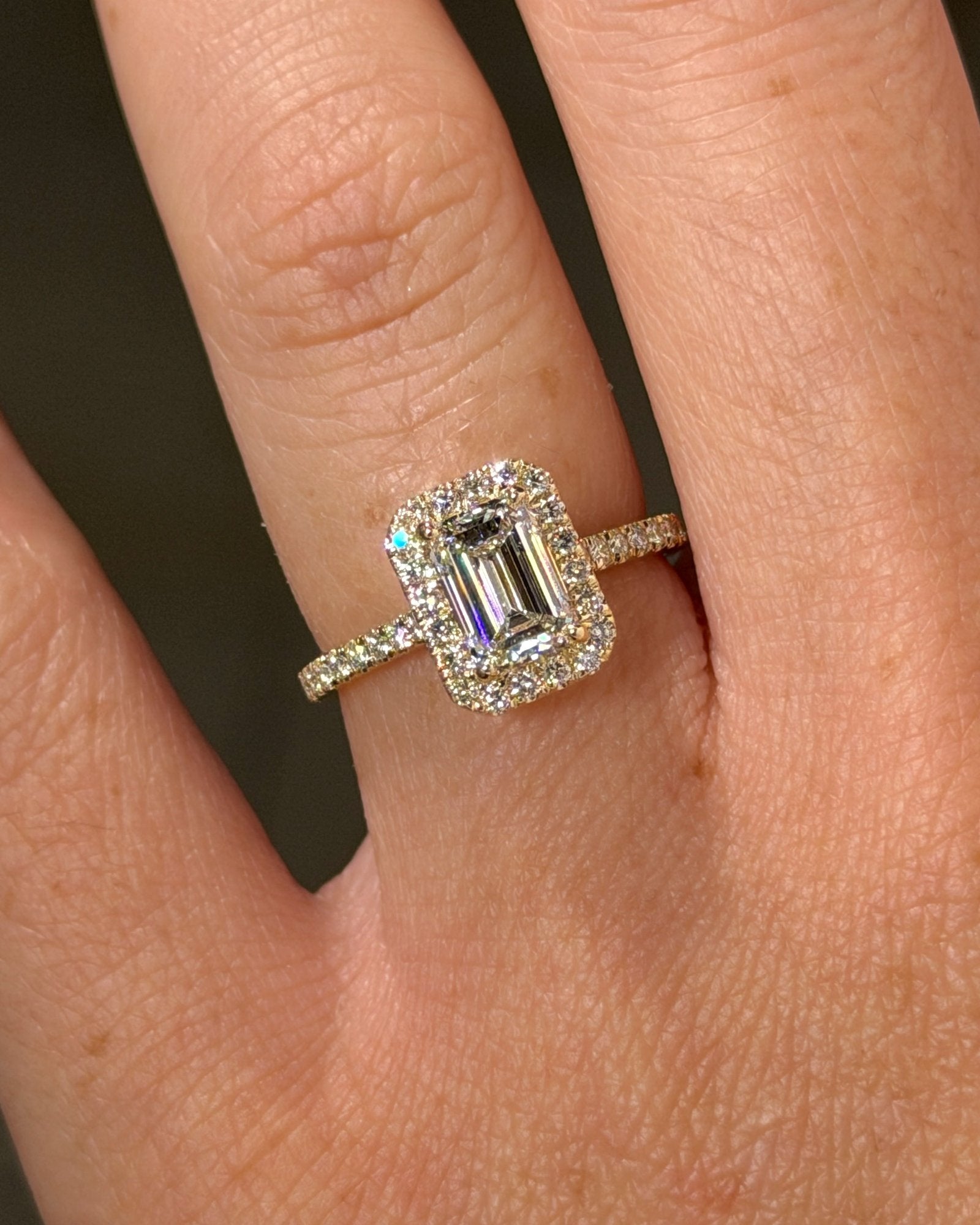 1.20ct D-VVS2 Emerald Lab Diamond Alyssa - PBD Engagement Rings
