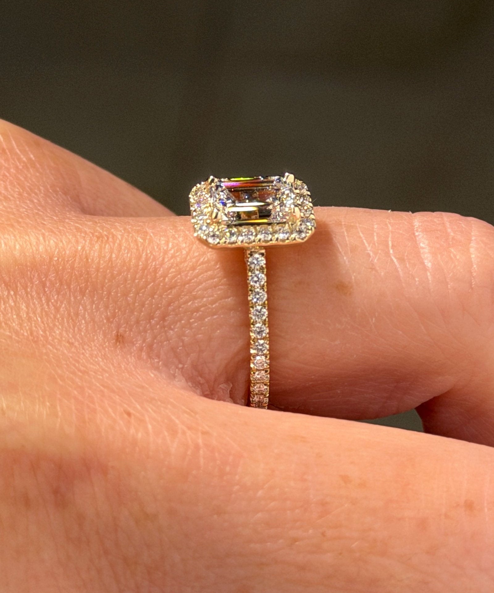 1.20ct D-VVS2 Emerald Lab Diamond Alyssa - PBD Engagement Rings