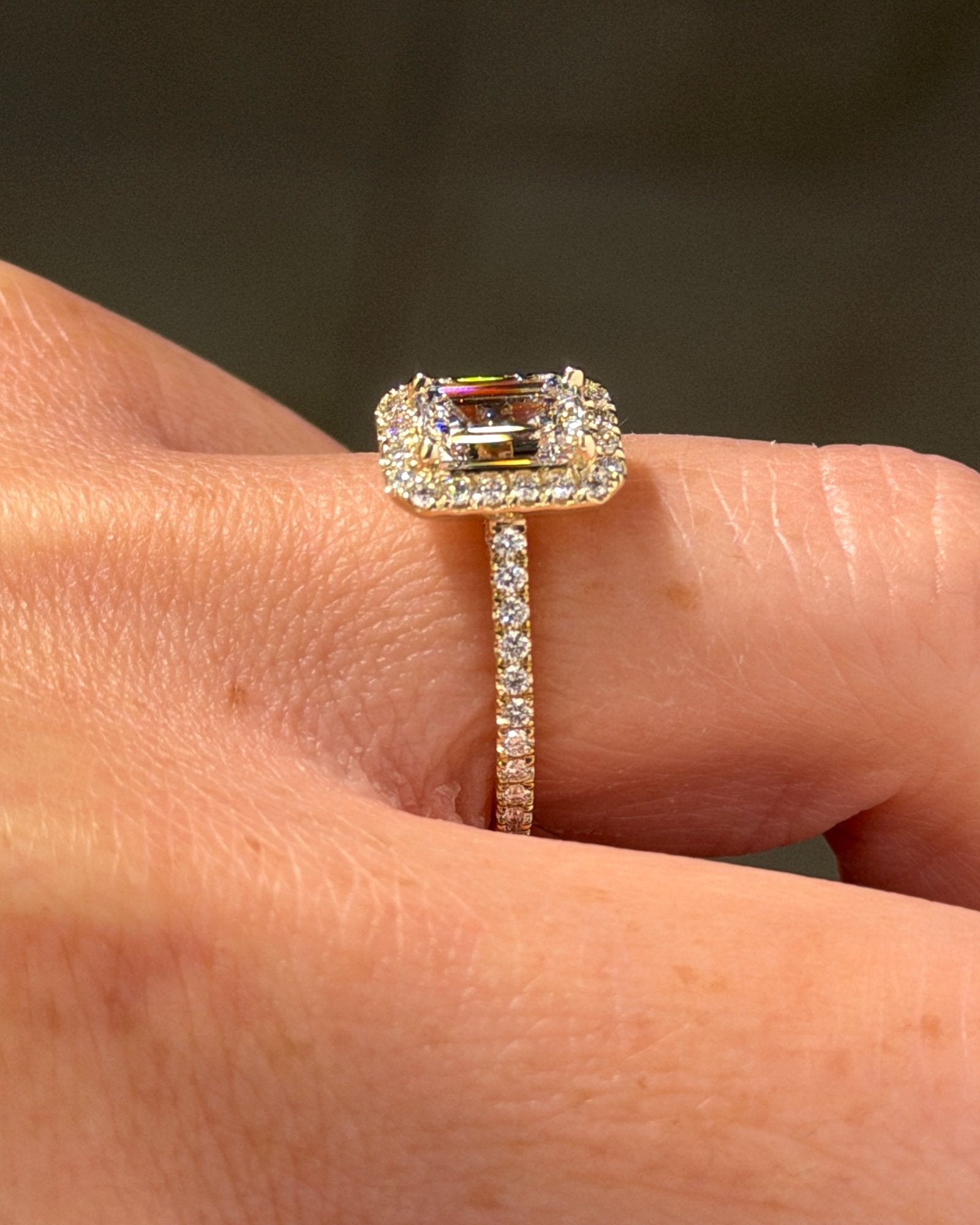 1.20ct D-VVS2 Emerald Lab Diamond Alyssa - PBD Engagement Rings