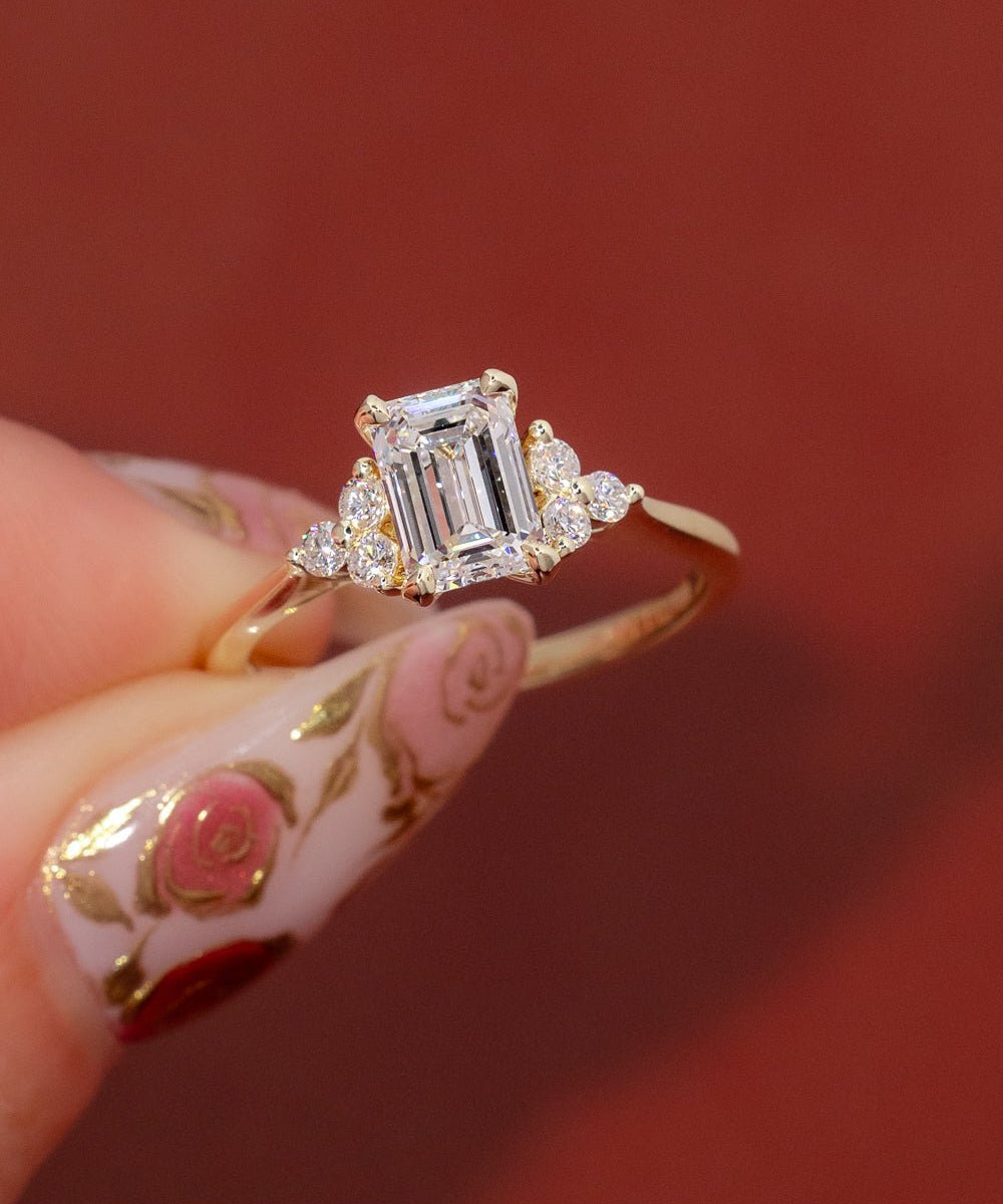 1.20ct D - VVS2 Emerald Lab Diamond Lindsey - PBD Engagement Rings