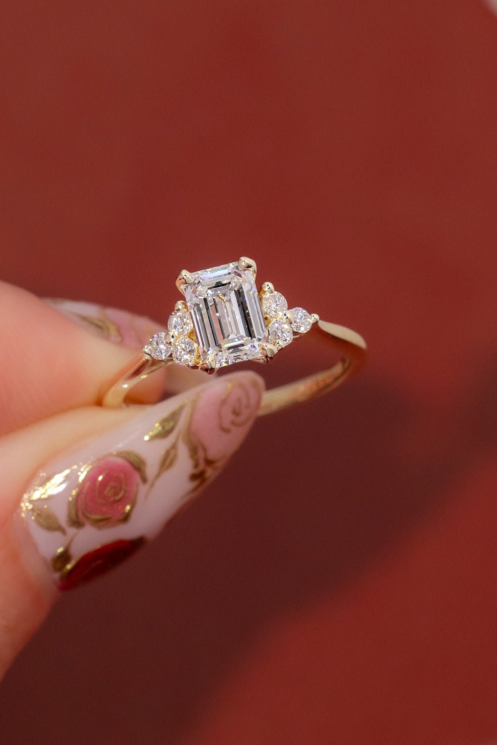 1.20ct D - VVS2 Emerald Lab Diamond Lindsey - PBD Engagement Rings