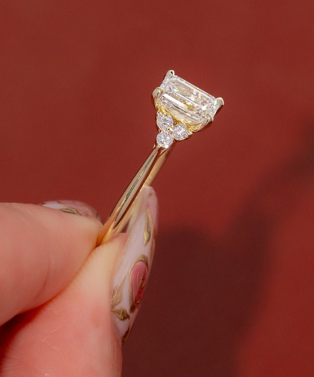 1.20ct D - VVS2 Emerald Lab Diamond Lindsey - PBD Engagement Rings