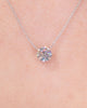 1.20ct D-VVS2 Round Lab Diamond 14k White Gold Pendant Necklaces Princess Bride Diamonds 