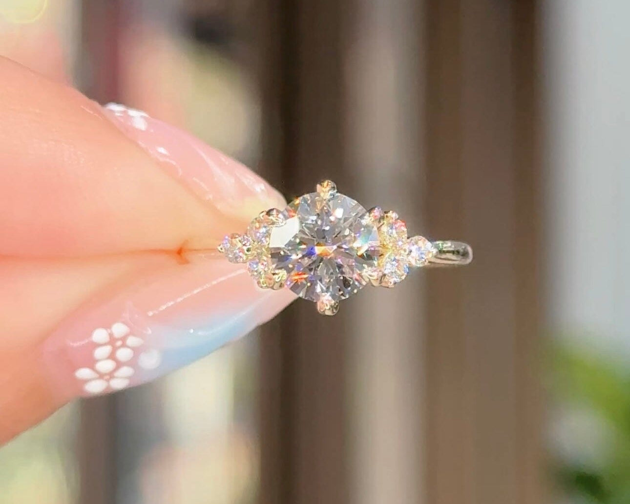 1.20ct D-VVS2 Round Lab Diamond Lindsey Engagement Rings Princess Bride Diamonds 
