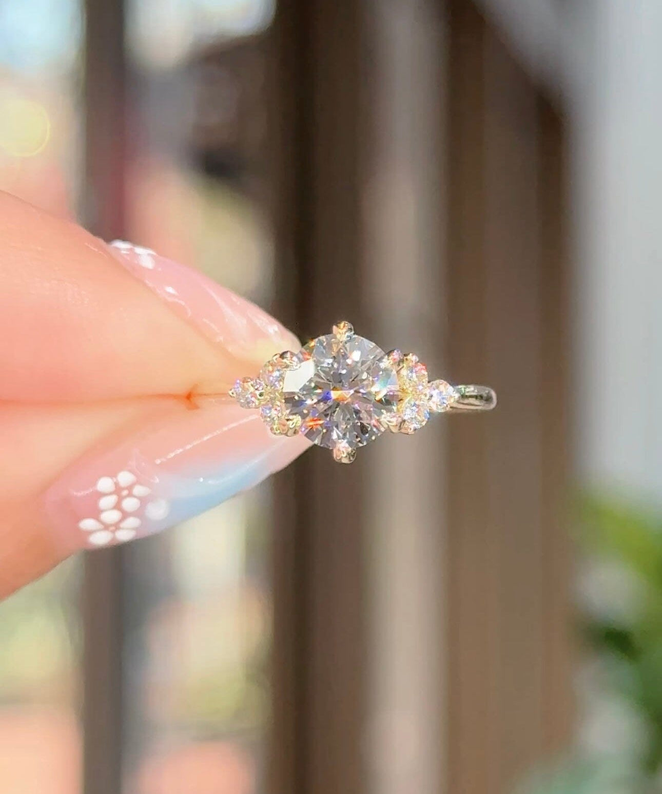 1.20ct D-VVS2 Round Lab Diamond Lindsey Engagement Rings Princess Bride Diamonds 