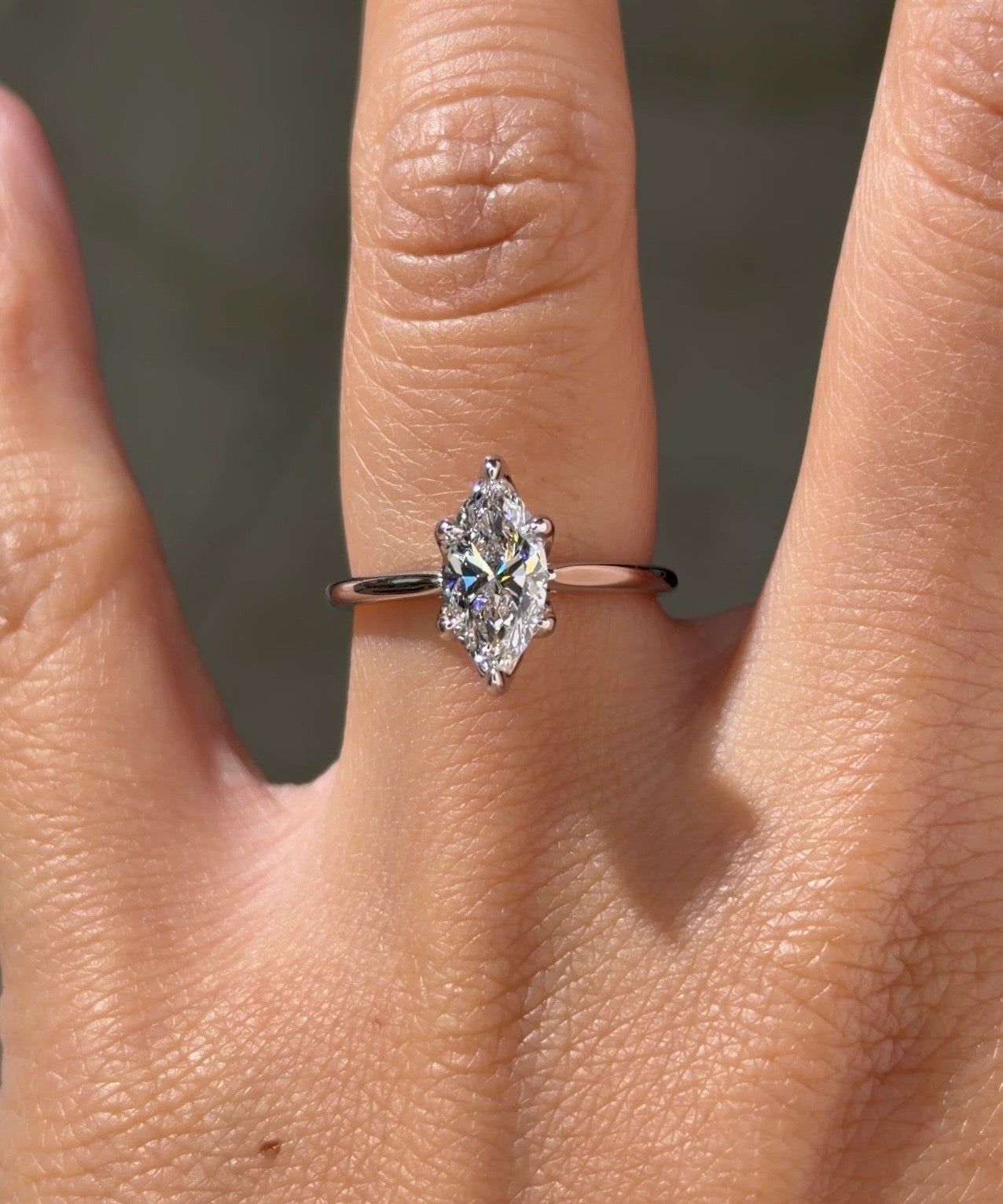1.21ct D-VVS1 Marquise Lab Diamond Victoria - PBD Engagement Rings