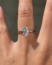 1.21ct D-VVS1 Marquise Lab Diamond Victoria - PBD Engagement Rings