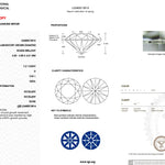 1.21ct D-VVS1 Round Lab Diamond Ren Engagement Rings Princess Bride Diamonds 
