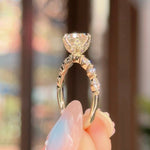 1.21ct D-VVS1 Round Lab Diamond Ren Engagement Rings Princess Bride Diamonds 