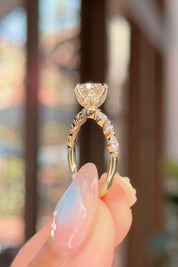 1.21ct D-VVS1 Round Lab Diamond Ren Engagement Rings Princess Bride Diamonds 