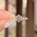 1.21ct D-VVS1 Round Lab Diamond Ren Engagement Rings Princess Bride Diamonds 