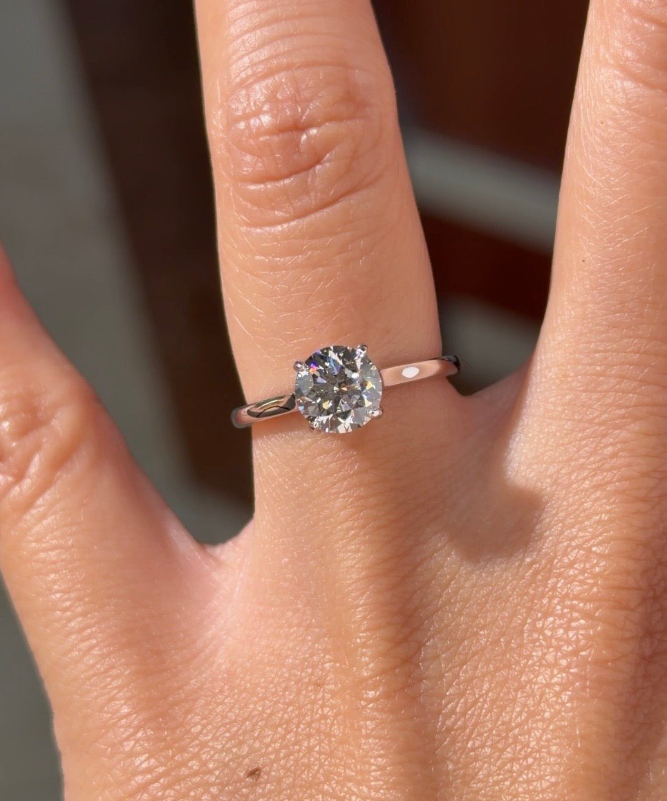 1.22ct D-VS1 Round Lab Diamond Alice - PBD Engagement Rings