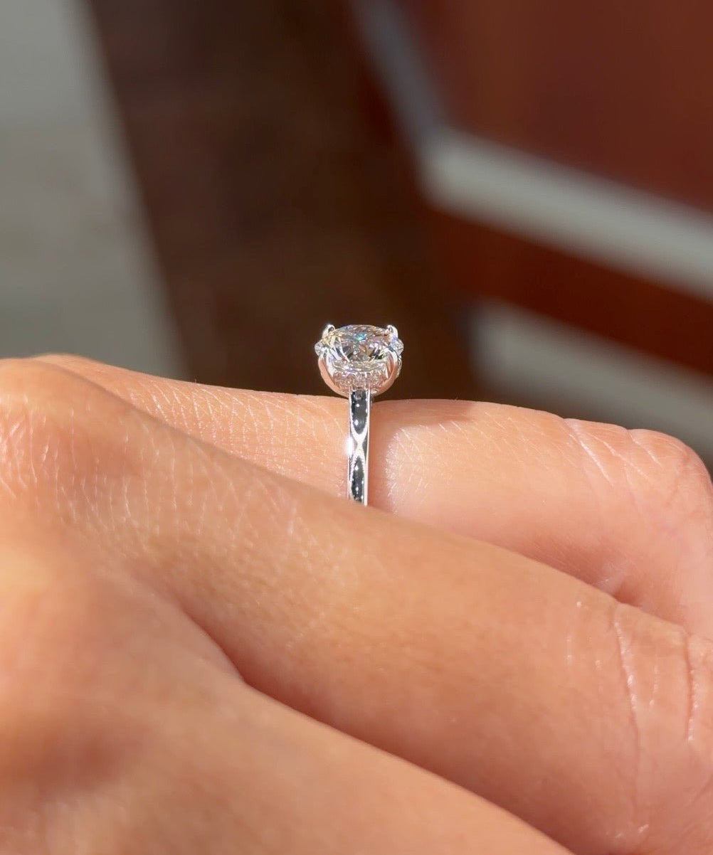 1.22ct D-VS1 Round Lab Diamond Alice - PBD Engagement Rings