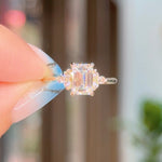 1.24ct D-VS1 Emerald Lab Diamond Lindsey Engagement Rings Princess Bride Diamonds 