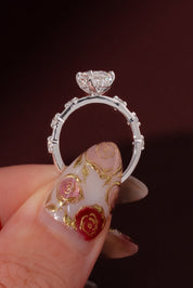 1.24ct D - VVS1 Oval Lab Diamond Daisy - PBD Engagement Rings