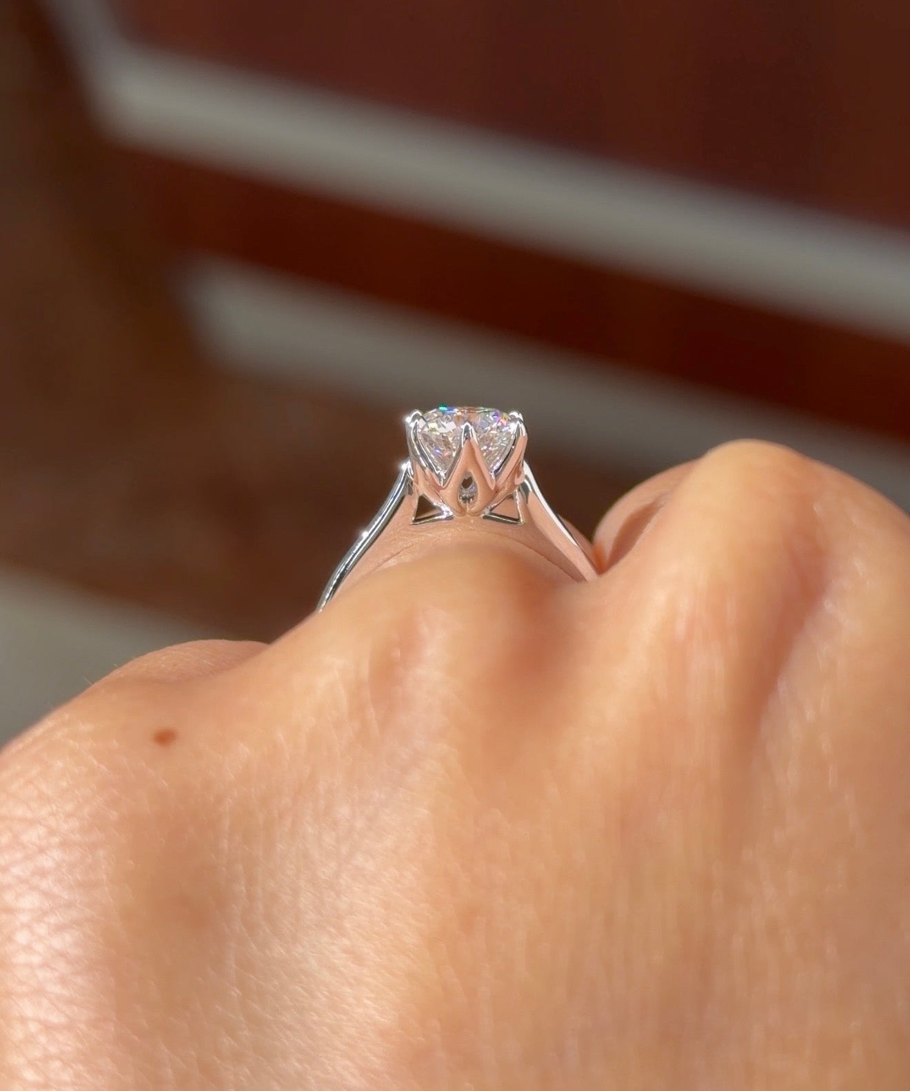 1.24ct D-VVS2 Round Lab Diamond Victoria - PBD Engagement Rings