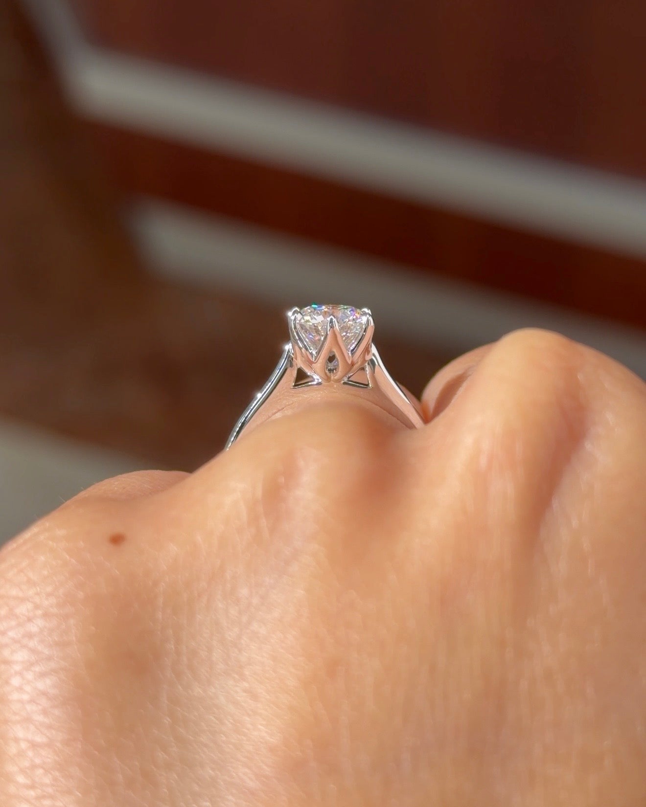 1.24ct D-VVS2 Round Lab Diamond Victoria - PBD Engagement Rings