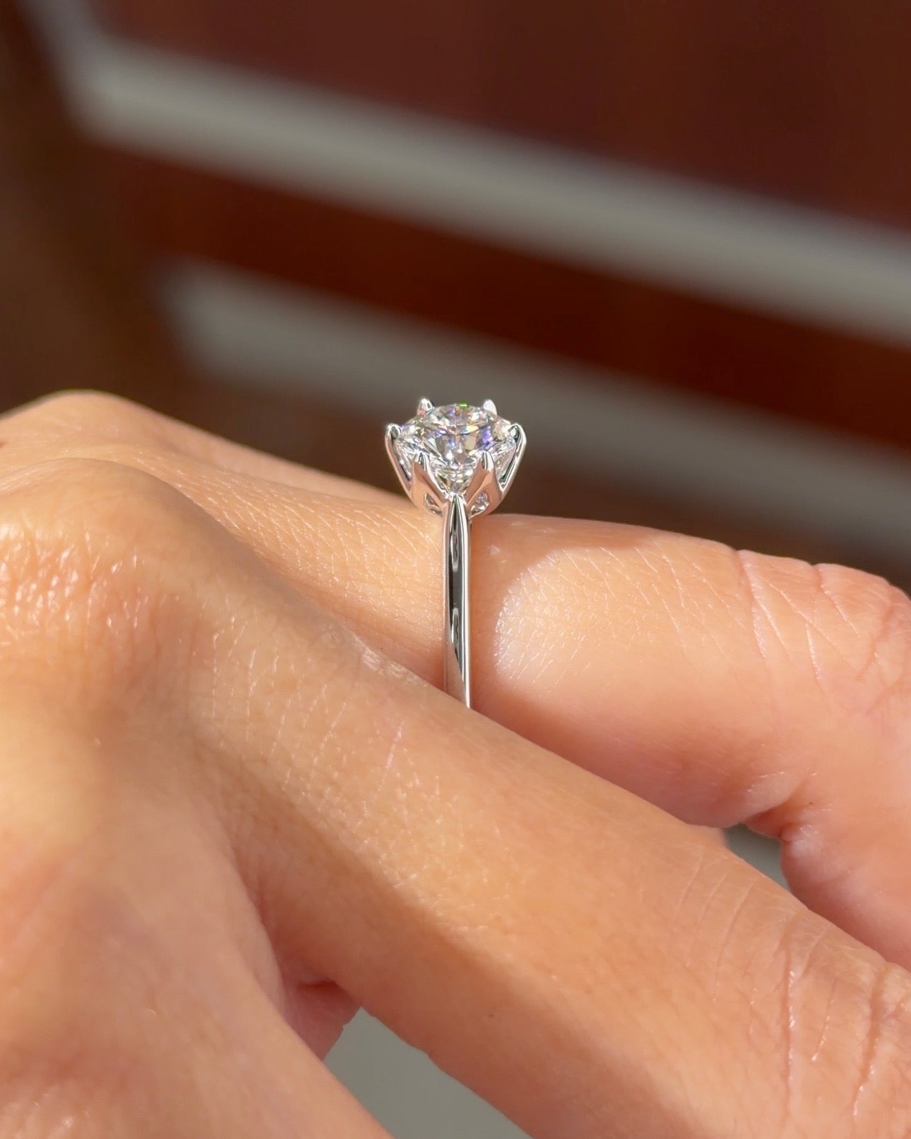 1.24ct D-VVS2 Round Lab Diamond Victoria - PBD Engagement Rings