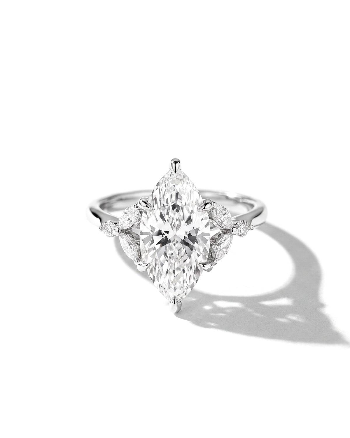 3.02ct F-VS1 Marquise Lab Diamond Sarah