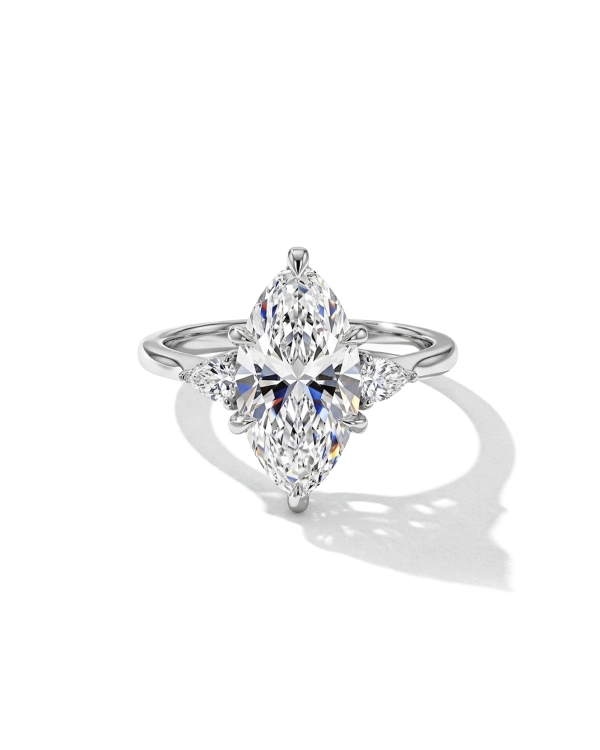 3.00ct F-VS1 Marquise Lab Diamond Petite Gracie
