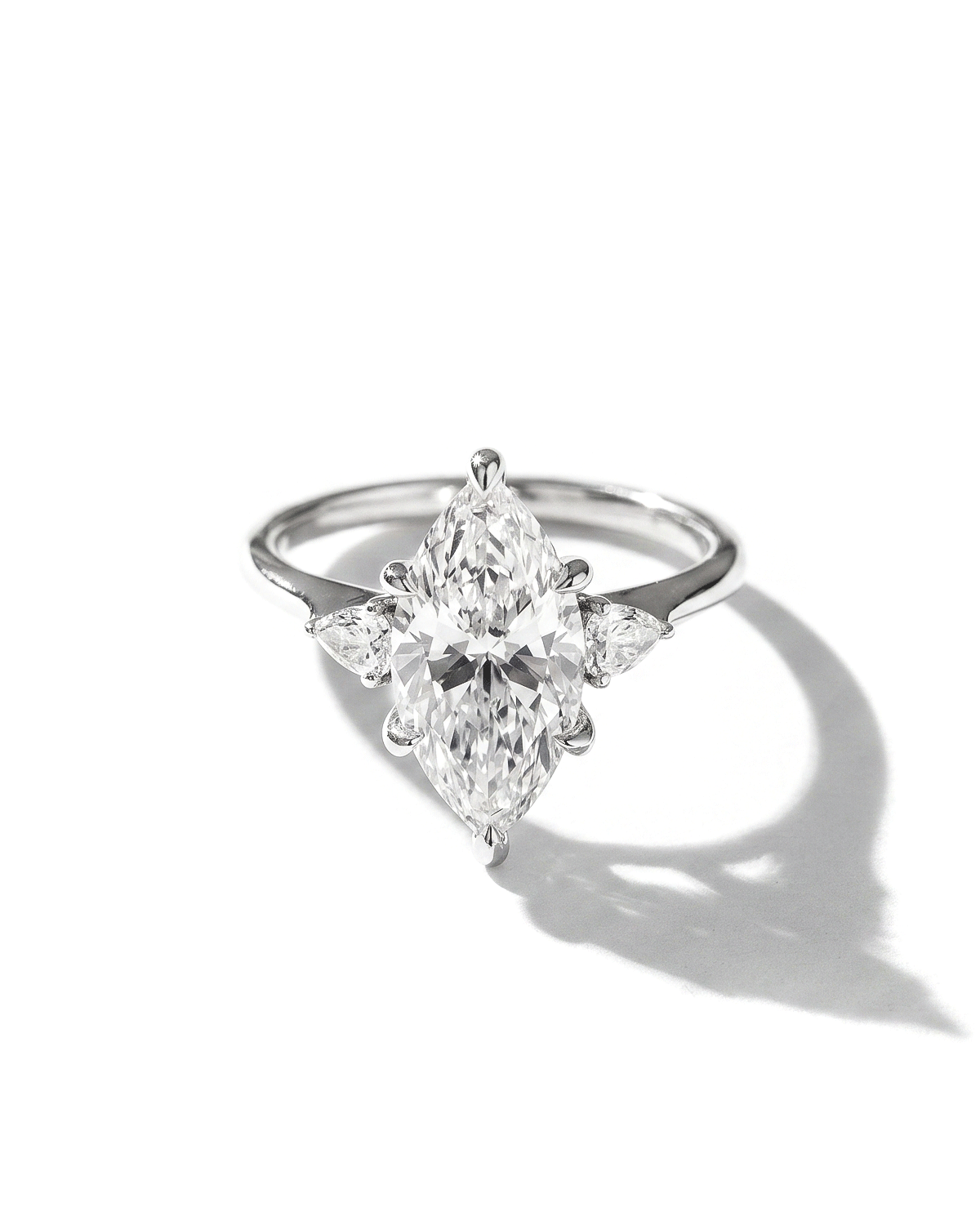 2.52ct E-VS1 Marquise Lab Diamond Petite Gracie