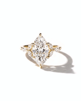 3.05ct E-VS1 Marquise Lab Diamond Amber