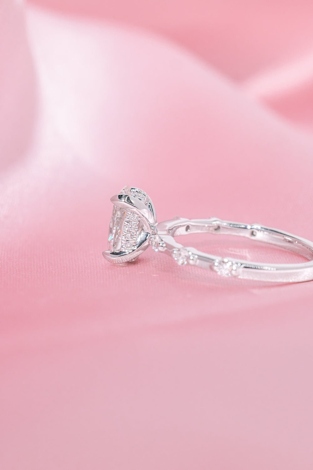 1.25ct D - VVS2 Oval Lab Diamond Daisy - PBD Engagement Rings
