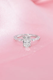 1.25ct D - VVS2 Oval Lab Diamond Daisy - PBD Engagement Rings
