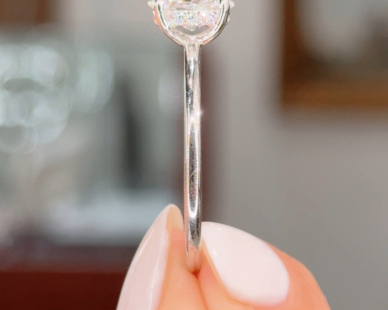 1.25ct E-VS1 Oval Lab Diamond Kayla Engagement Rings Princess Bride Diamonds 