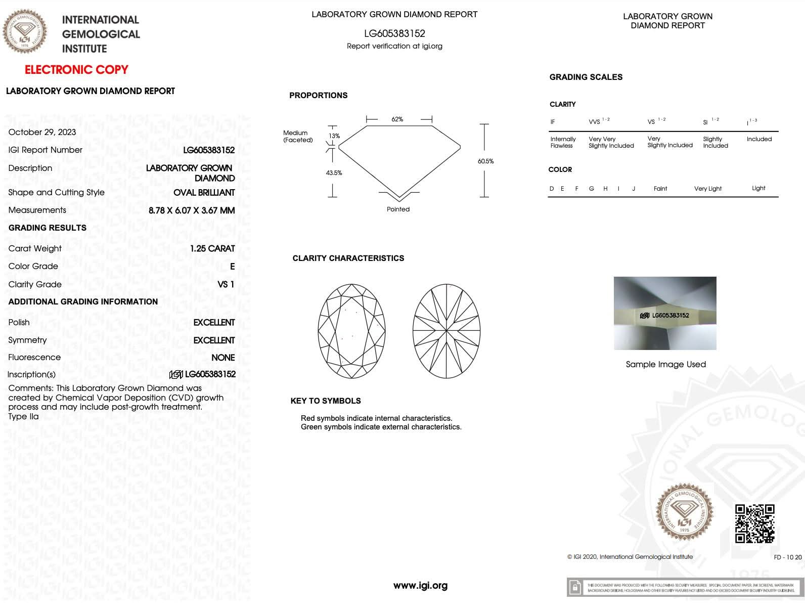 1.25ct E - VS1 Oval Lab Diamond Kayla - PBD Engagement Rings