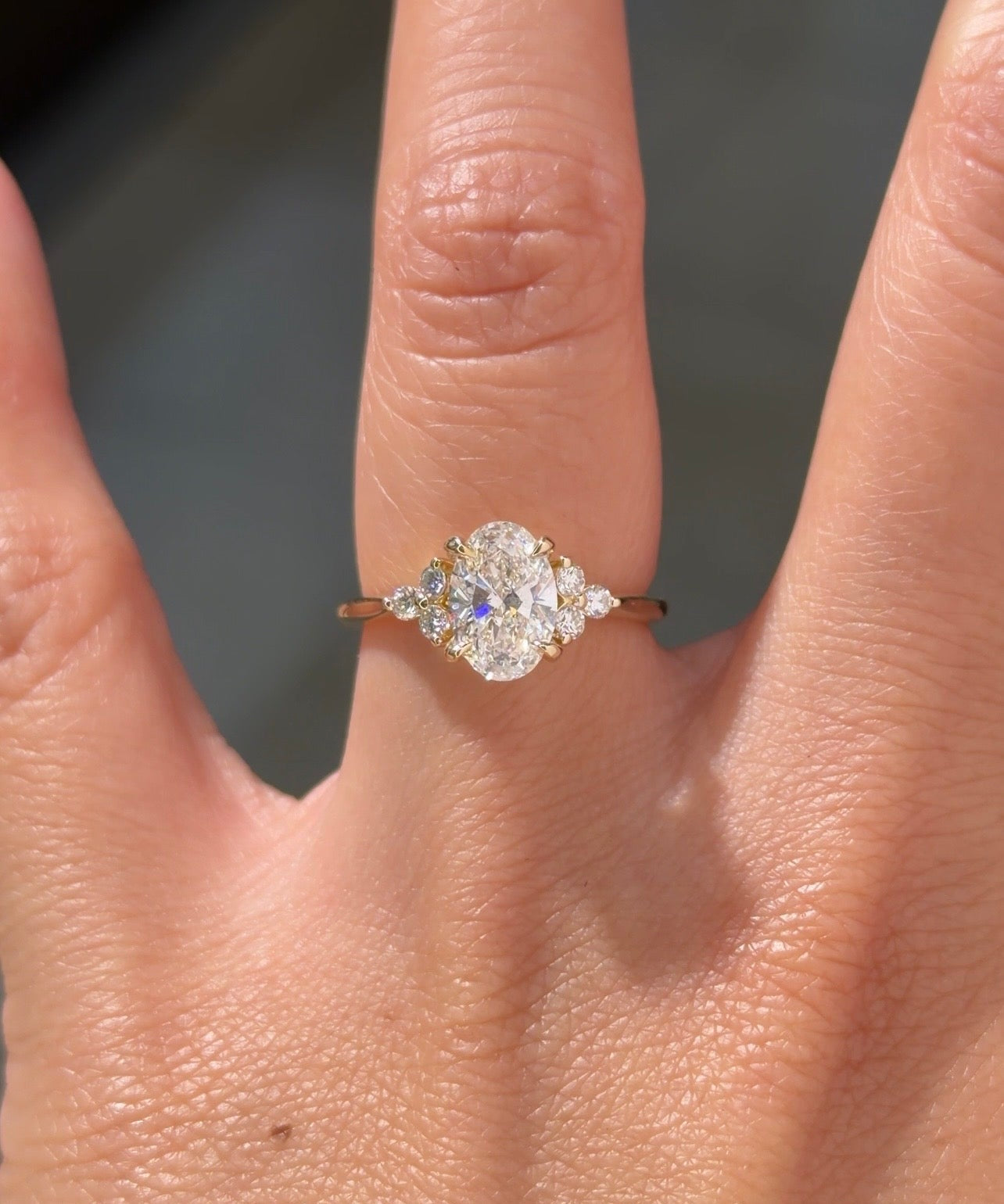 1.25ct F-VVS2 Oval Lab Diamond Lindsey - PBD Engagement Rings