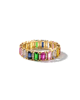 Rainbow Gemstone Eternity Band