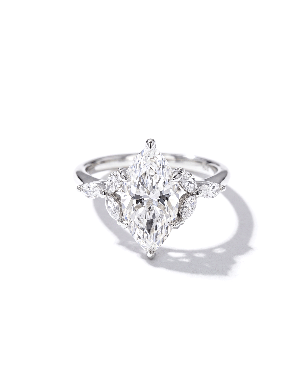 2.50ct E-VVS2 Marquise Lab Diamond Amber