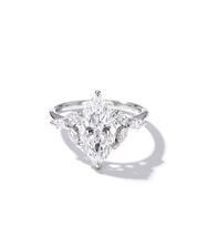 2.50ct E-VVS2 Marquise Lab Diamond Amber