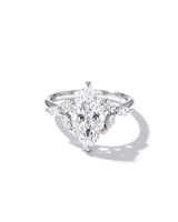 2.50ct E-VVS2 Marquise Lab Diamond Amber