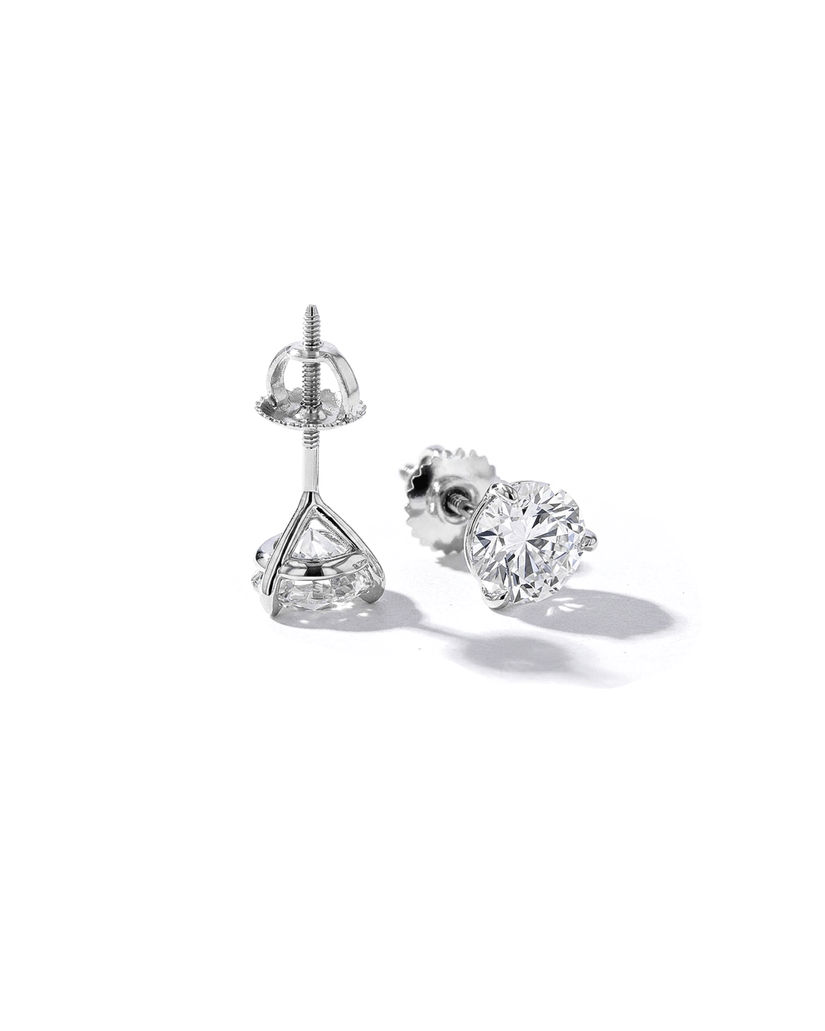 2.46ct D-VVS2 Core Round Lab Diamond Martini Studs