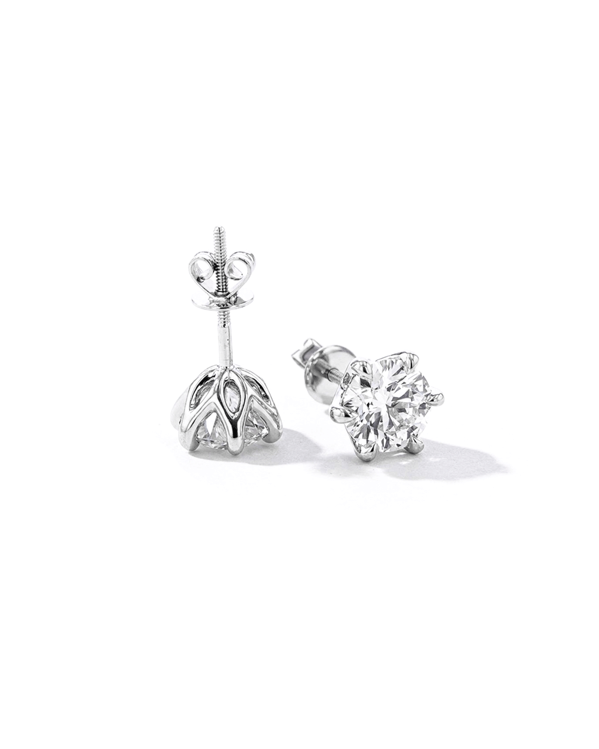 2.42ct D-VVS2 Caraline Round Lab Diamond Studs