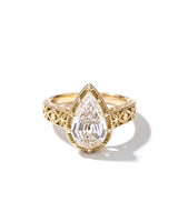 2.84ct D-VVS2 Pear Step Cut Lab Diamond Seraphim