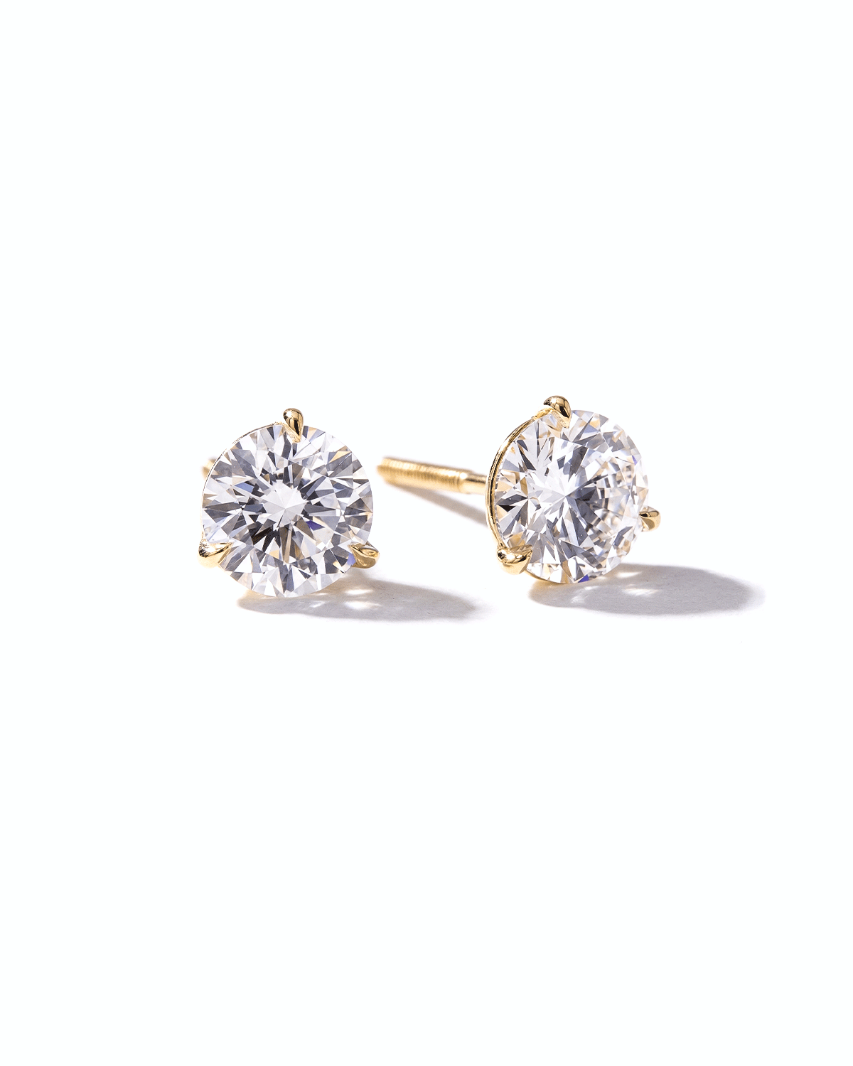 2.01ct D-VVS1 Core Round Lab Diamond Martini Studs