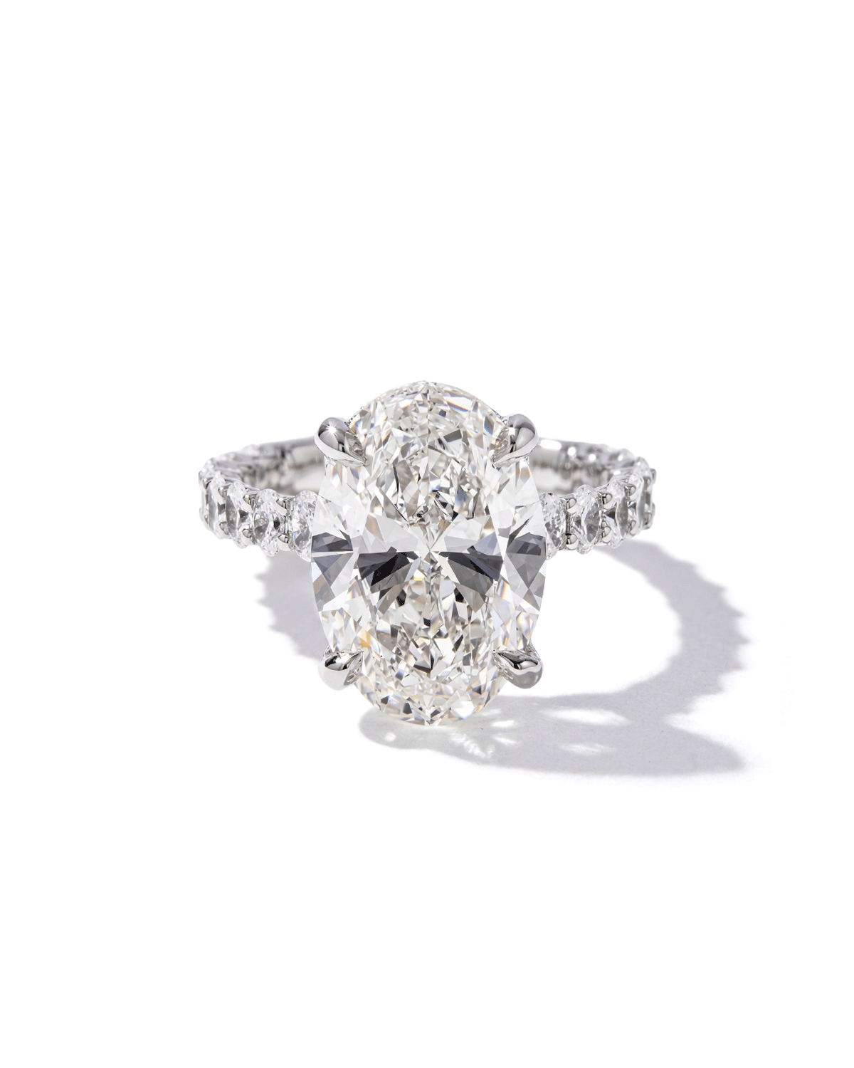 6.02ct F-VVS2 Oval Lab Diamond Mini Oval Engagement Ring