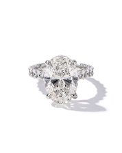 6.02ct F-VVS2 Oval Lab Diamond Mini Oval Engagement Ring